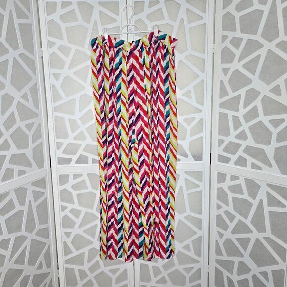 Ashley Stewart Rainbow 2Piece Pleated Palazzo Pant/Halter Top Set Women SZ 26/28 - Picture 7 of 7